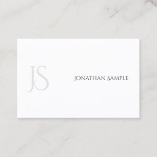 Elegant Modern Monogrammed Minimalistics Sjabloon Visitekaartje