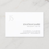 Elegant Modern Monogrammed Minimalistics Sjabloon Visitekaartje (Achterkant)