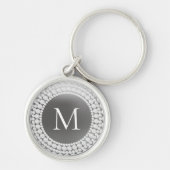 Elegant Modern Monogrammed Sleutelhanger (Voorkant)