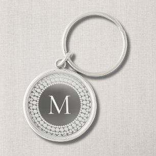 Elegant Modern Monogrammed Sleutelhanger
