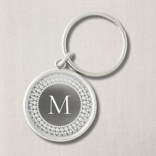 Elegant Modern Monogrammed Sleutelhanger