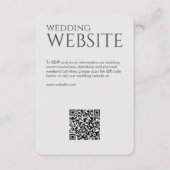 Elegant Modern Mos Groen Bruiloft Informatiekaartje (Voorkant)