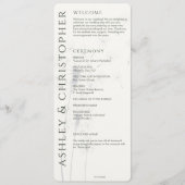 Elegant Modern Mos Groen Bruiloft Programmakaart (Voorkant)