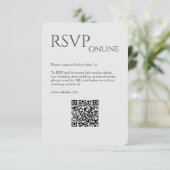 Elegant Modern Mos Groen Bruiloft RSVP Kaartje (Staand voorkant)