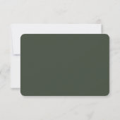 Elegant Modern Mos Groen Bruiloft RSVP Kaartje (Achterkant)