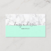 Elegant modern muntstuk en witte marmer-stylist visitekaartje (Voorkant)