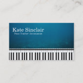 Elegant Modern Music Professional Piano Teacher Visitekaartje (Voorkant)