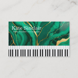 Elegant Modern Music Professional Piano Teacher Visitekaartje