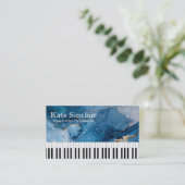 Elegant Modern Music Professional Piano Teacher Visitekaartje (Staand voorkant)