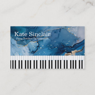 Elegant Modern Music Professional Piano Teacher Visitekaartje