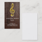 Elegant Modern Musical Clef Logo Vocalist Singer Visitekaartje (Voorkant / Achterkant)