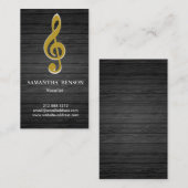 Elegant Modern Musical Clef Logo Vocalist Singer Visitekaartje (Voorkant / Achterkant)