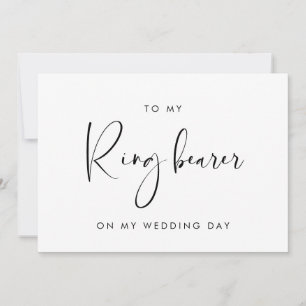 Elegant Modern Naar mijn Ring drager trouwdag kaar Kaart