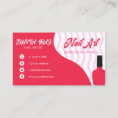 Elegant Modern Nail Artist Visitekaartje (Achterkant)