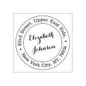 Elegant modern Name Return Address Personalized Rubberstempel (Afrduk)