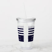 Elegant modern Nautical Anchor Beach Vacking Acryl Drinkbeker (Links)