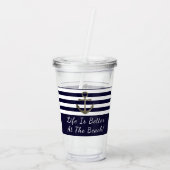 Elegant modern Nautical Anchor Beach Vacking Acryl Drinkbeker (Achterkant)