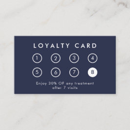 Elegant Modern Navy Blue Company Business Logo Klantenkaartje