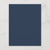 Elegant Modern Navy Blue en Blush Enclosure Card Informatiekaartje (Achterkant)