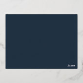 Elegant Modern Navy Gold — Kaart met details (Achterkant)