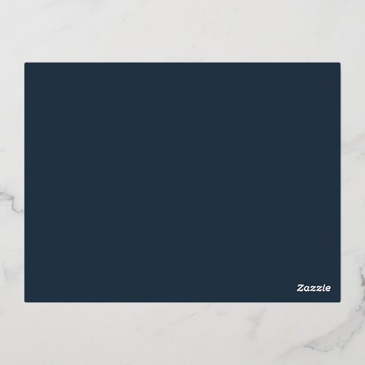 Elegant Modern Navy Gold — Kaart met details (Achterkant)