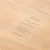 Elegant Modern Neutral Wedding Acryl Uitnodigingen (Laagn)