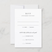 Elegant Modern Neutral Wedding RSVP Kaartje (Voorkant)