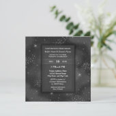 Elegant Modern Night Sky Galaxy Wedding Party Kaart (Staand voorkant)