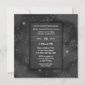 Elegant Modern Night Sky Galaxy Wedding Party Kaart (Voorkant)