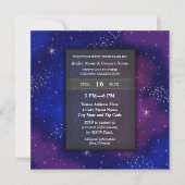 Elegant Modern Night Sky Galaxy Wedding Party Kaart (Voorkant)