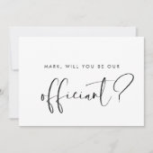 Elegant & Modern Officiant voorstel kaart (Voorkant)