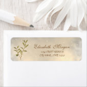 Elegant modern Olive Branch Adres Etiket (Insitu)