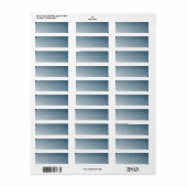 Elegant Modern Ombre Blauw retouradres Etiket (Full Sheet)
