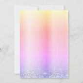 Elegant Modern Ombre, Confetti Sweet 16 Kaart (Achterkant)