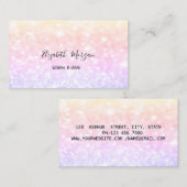 Elegant Modern Ombre Glitter Bokeh Visitekaartje (Voorkant / Achterkant)