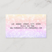 Elegant Modern Ombre Glitter Bokeh Visitekaartje (Achterkant)