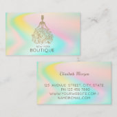 Elegant Modern Ombre Glitter Dress Visitekaartje (Voorkant / Achterkant)