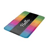 Elegant modern ombre gradiënt kleurrijke regenboog badmat (Gekanteld)