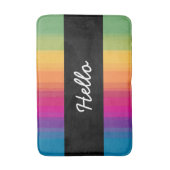 Elegant modern ombre gradiënt kleurrijke regenboog badmat (Voorkant Verticaal)