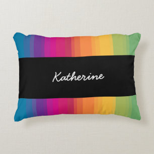 Elegant modern ombre gradiënt kleurrijke regenboog decoratief kussen