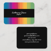 Elegant modern ombre gradiënt kleurrijke regenboog visitekaartje (Voorkant / Achterkant)