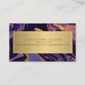 Elegant Modern Ombre Marble Gold Touch Visitekaartje (Achterkant)