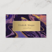 Elegant Modern Ombre Marble Gold Touch Visitekaartje (Voorkant)