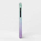 Elegant modern ombre paars & mint glitter marmer Case-Mate iPhone case (Achterkant/links)