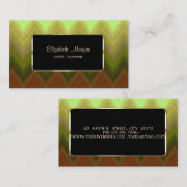 Elegant, Modern, Ombre Zigzag Chevron Visitekaartje (Voorkant / Achterkant)
