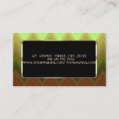 Elegant, Modern, Ombre Zigzag Chevron Visitekaartje (Achterkant)