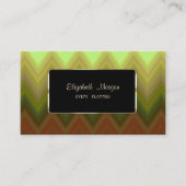 Elegant, Modern, Ombre Zigzag Chevron Visitekaartje (Voorkant)