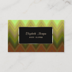 Elegant, Modern, Ombre Zigzag Chevron Visitekaartje