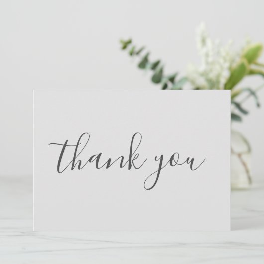 Elegant Modern Onafgebroken Handlettering Bedankkaart (Staand voorkant)