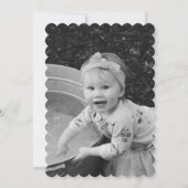 Elegant Modern One 1st Birthday Uitnodiging (Achterkant)